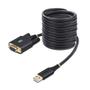 STARTECH 10ft/3m USB to Null Modem Serial Adapter Cable COM Retention FTDI USB-A to RS232 Changeable DB9 Screws/Nuts