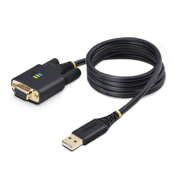 STARTECH 3ft 1m USB to Null Modem Serial Adapter Cable COM Retention FTDI USB-A to RS232 Changeable DB9 Screws/ Nuts (1P3FFCNB-USB-SERIAL)