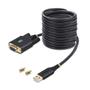 STARTECH 10ft/3m USB to Null Modem Serial Adapter Cable COM Retention FTDI USB-A to RS232 Changeable DB9 Screws/ Nuts (1P10FFCN-USB-SERIAL)