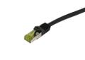 SYNERGY Patchkabel RJ45, CAT6A 500Mhz, 1,5m, schwarz, S-STP(S/FTP), PUR Indoor/Outdoor/Indu  (UV/Water/oil/-resistant), AWG26, mit CAT7 Rohkabel, Synergy 21