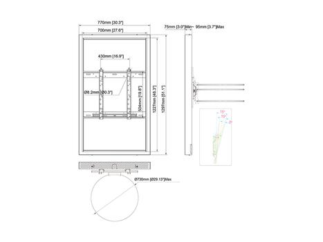 MULTIBRACKETS M Pro Series - Enclosure 55" Column (7350105214547)