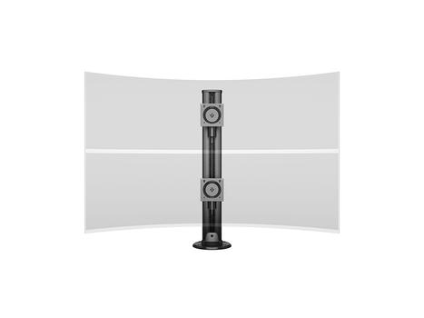 MULTIBRACKETS bordstativ HD dual grommet Svart , VESA 100, 2 x 24Kg, 32-50" (7350022738621)