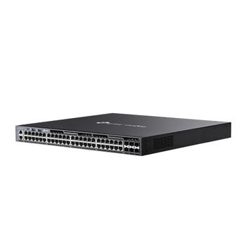 TP-LINK Omada 48-Port Gigabit Stackable L3 Managed PoE+ Switch with 6 10G Slots
48  Gigabit RJ45 PoE+ ports
6  10 Gbps SFP+ slots
Up to 1440 W total PoE budget*
Physical Stacking for built-in redundancy and p (SG6654XHP)