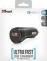 TRUST Ultra Fast USB Car Charger w QC3.0 & auto-detect (21819)