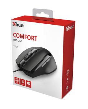 TRUST VOCA COMFORTABLE MOUSE BLACK PERP (23650)
