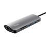 TRUST Dalyx 7-in-1 USB-C Multiport Adapter - Dockingstation - USB-C 3.2 - HDMI - GigE (23775)