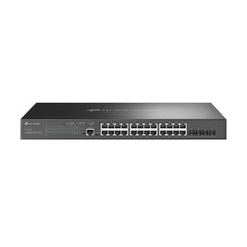 TP-LINK Omadaâ¢ 24-Port Gigabit and 4-Port 10GE SFP+ L2+ Managed Switch with 24-Port PoE+ PORT: 24x Gigabit PoE+ Ports,  4x 10G SFP+ Slots,  RJ45/ Micro-USB Console Port SPEC: 802.3at/ af,   384 W PoE Power,  1 (SG3428XMP)