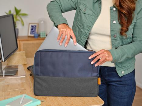 TRUST LISBOA 16inch LAPTOP SLEEVE DARK GREY & DARK BLUE ECO (24982)