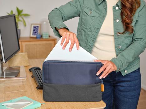 TRUST LISBOA 13.3inch LAPTOP SLEEVE DARK GREY & DARK BLUE ECO (25123)