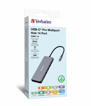 VERBATIM USB-C Pro Multiport Hub 14 Port CMH-14 (32154)