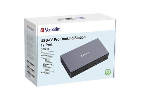 VERBATIM USB-C Pro Docking Station 17 Port CDS-17 (32172)