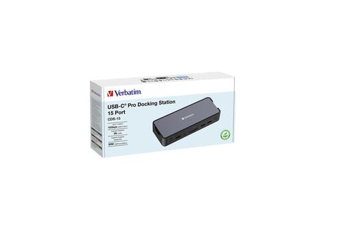 VERBATIM USB-C Pro Docking Station 15 Port CDS-15 (32171)