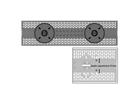 Multibrackets M Pro Series B2B monteringssett - medium, dual side, fixed arms - for 2 LCD-skjermer - 3 m length - svart (7350022736863)