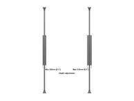 Multibrackets M Pro Series B2B monteringssett - medium, dual side, fixed arms - for 2 LCD-skjermer - 3 m length - svart (7350022736863)