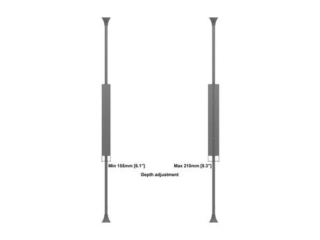 Multibrackets M Pro Series B2B monteringssett - medium, dual side, fixed arms - for 2 LCD-skjermer - 3 m length - svart (7350022736863)