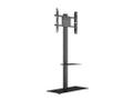 MULTIBRACKETS M Display Stand 180 Single Black w Floorbase/ Shelf (7350105216862)