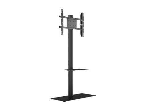 MULTIBRACKETS M Display Stand 180 Single Black w Floorbase/ Shelf (7350105216862)