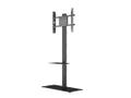 MULTIBRACKETS M Display Stand 180 Single Black w Floorbase/ Shelf (7350105216862)
