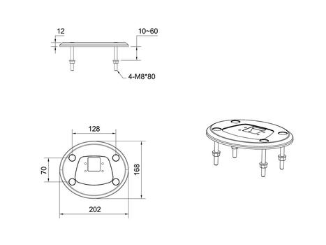 MULTIBRACKETS M Deskmount HD Grommet Base (7350105210563)