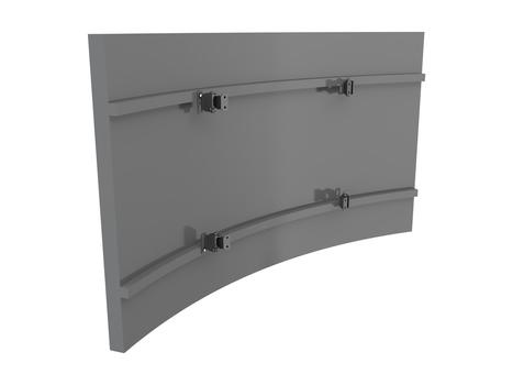 MULTIBRACKETS M Pro Series Curved Display Distance - Monteringskomponent (installationsmaskinvara) - för böjd platt panel - stål - svart - montering på skena, på skärm (7350105212284)