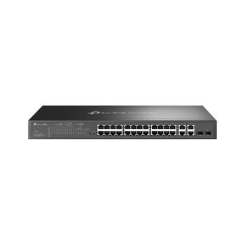 TP-LINK JetStream 24-Port 10/ 100Mbps + 4-Port Gigabit Smart Switch with 24-Port PoE+ (SL2428P)
