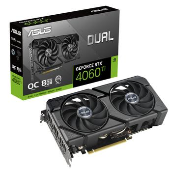 ASUS Dual GeForce RTX 4060 Ti EVO OC Edition 8GB GDDR6 PCIe 4.0 8GB GDDR6 DLSS 3 HDMI 2.1a DisplayPort 1.4a (90YV0J49-M0NA00)