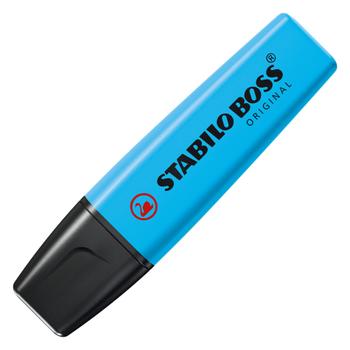 STABILO BOSS ORIGINAL Highlighter Chisel Tip 2-5mm Line Blue (Pack 10) - 70/31 (70-31)