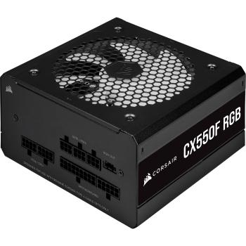 CORSAIR CX550F RGB Power Supply 550 Watt 80 PLUS Bronze Fully Modular Black (CP-9020216-EU)