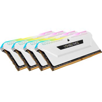CORSAIR DDR4 32GB 4x8GB 3200MHz DIMM CL16 VENGEANCE RGB Pro SL White 1.35V XMP 2.0 (CMH32GX4M4E3200C16W)