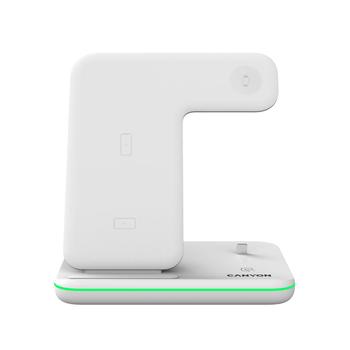 CANYON Ladegerät Wireless Dock 3in1 QI für Apple 15W   white retail (CNS-WCS302W)