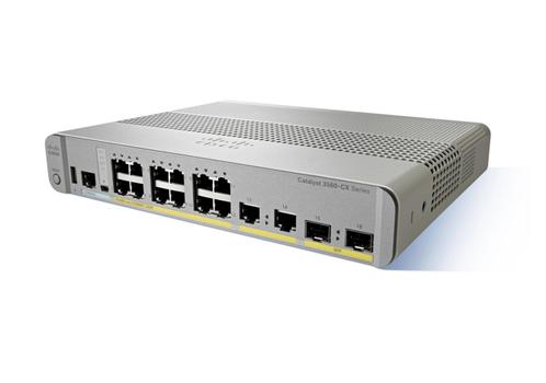 CISCO o Catalyst 3560CX-8PC-S - Switch - Managed - 8 x 10/ 100/ 1000 (PoE+) + 2 x combo Gigabit SFP - desktop - PoE+ (240 W) (WS-C3560CX-8PC-S)