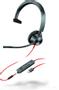 POLY Blackwire 3315 Monaural Microsoft Teams Certified USB-C Wired Headset + 3.5mm Plug + USB-C to USB- A Adapter