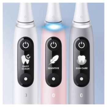Oral-B iO 6S Elektrisk Tannbørste (rosa) 5 børsteinnstillinger,  iO teknologi,  AI, skjerm, smart trykksensor (427384)