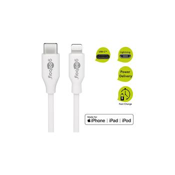 TOLERATE GOOBAY CHARGING AND SYNC CABLE LIGHTNING TO USB-C 1M WHITE CABL (ED060105)