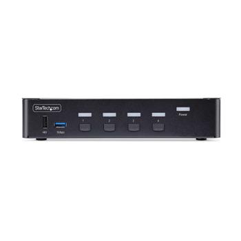 STARTECH 4-Port DisplayPort 1.4 KVM Switch 8K 60Hz / 4K 144Hz 2x USB 3.0 Ports 4x USB 2.0 Ports Hotkey Switching TAA Compliant (D86A2-4-PORT-8K-KVM)