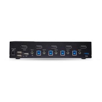 STARTECH 4-Port DisplayPort 1.4 KVM Switch 8K 60Hz / 4K 144Hz 2x USB 3.0 Ports 4x USB 2.0 Ports Hotkey Switching TAA Compliant (D86A2-4-PORT-8K-KVM)