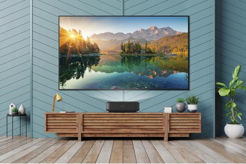 EPSON n EH-LS650B - 3LCD projector - 3600 lumens (white) - 3600 lumens (colour) - 16:9 - 4K - ultra short-throw lens - 802.11a/ b/ g/ n/ ac wireless / Miracast - black - Android TV (V11HB07140)