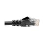 TRIPP LITE TRIPPLITE Cat6 Gigabit Snagless Molded UTP Ethernet Cable RJ45 M/M Black 7ft. 2.13m (N201-007-BK)