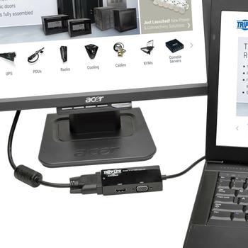 TRIPP LITE TRIPPLITE Keyspan Mini DisplayPort to VGA/ DVI/ HDMI All-in-One Video Converter Adapter 4K 30Hz HDMI DP1.2 Black 6inch 15.2 (P137-06N-HDV-4K)