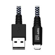 TRIPP LITE Eaton Tripp Lite Series Heavy-Duty USB-A to Lightning Sync/Charge Cable, MFi Certified - M/M, USB 2.0, 6 ft. (1.83 m) - Lightning cable - USB male to Lightning male - 1.8 m - white, black