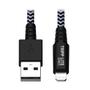 TRIPP LITE n Tripp Lite Series Heavy-Duty USB-A to Lightning Sync/Charge Cable, MFi Certified - M/M, USB 2.0, 10 ft. (3.05 m) - Lightning cable - USB male to Lightning male - 3 m - black, white