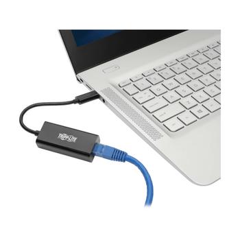 TRIPP LITE TRIPPLITE USB-C to Gigabit Network Adapter with Thunderbolt 3 Compatibility Black (U436-06N-GB)