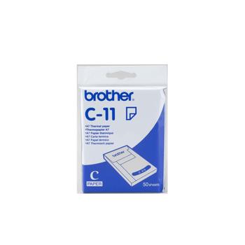 BROTHER THERMOPAPER A7 105MM X 74MM PAPER CASSETTE 50SHTS SUPL (C11)