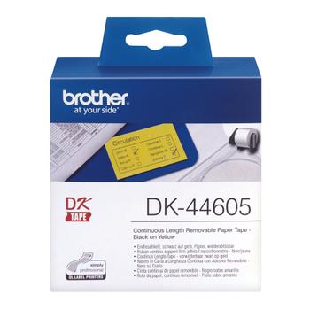 BROTHER P-TOUCH TAPE REMOVABLE YELLOW PAPER (DK44605)