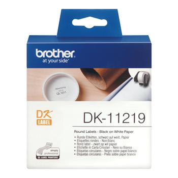BROTHER Round labels ø12 white paper (1200) (DK11219)