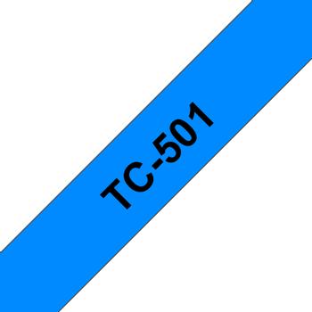 BROTHER Svart, blå - Rulle (1,2 cm x 7,7 m) 1 stk band för skrivare - för P-Touch PT-15, PT-20, PT-2000, PT-3000, PT-500, PT-5000, PT-6, PT-8, PT-8E (TC-501)