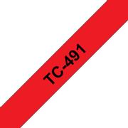 BROTHER Tape BROTHER TCM-491 9mm sort på rød