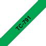 BROTHER TC791 - 9 mm x black on green - laminated tape - for P-Touch PT-2000, PT-3000, PT-500, PT-5000, PT-8E