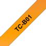 BROTHER TCB01 - 12 mm x 6.7 m - schwarz auf fluoreszierendem orange - laminiertes Band - für P-Touch PT-2000, PT-3000, PT-500, PT-5000, PT-8E