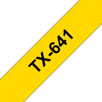 BROTHER 18mm Black On Yellow Tape (TX641)